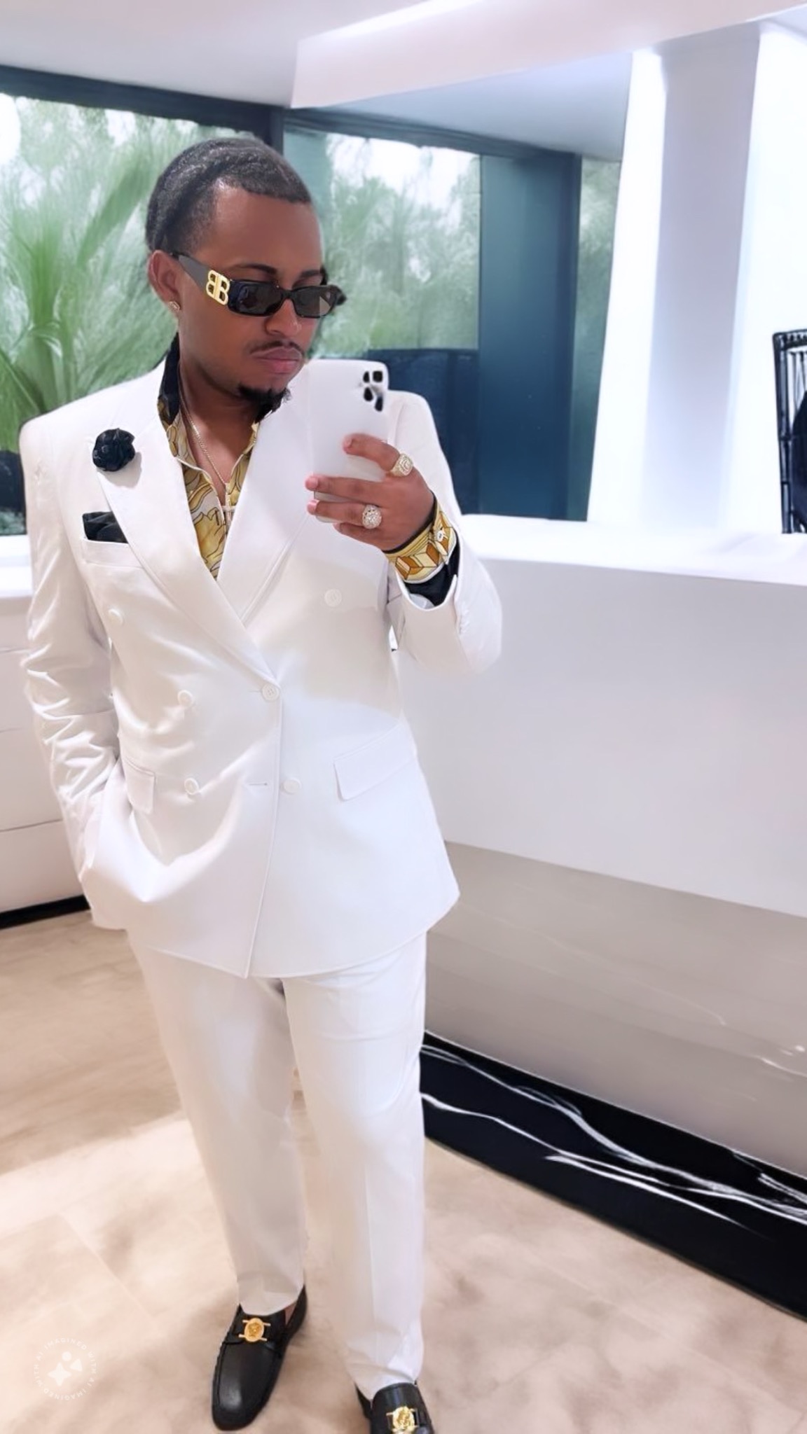 Propernstructions life coach in a white suit